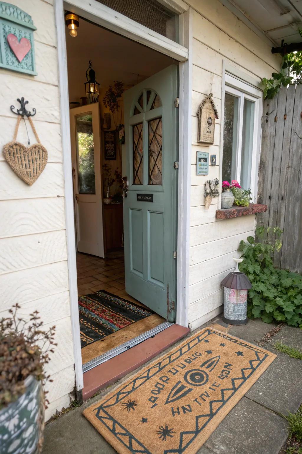 Personal touches add character to your entrance.