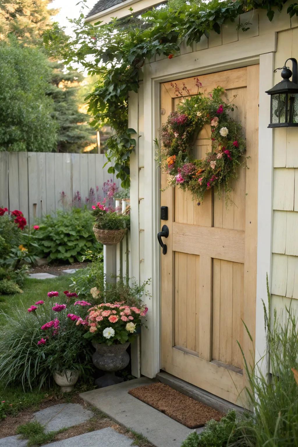 Seasonal decor keeps your entrance lively and fresh.