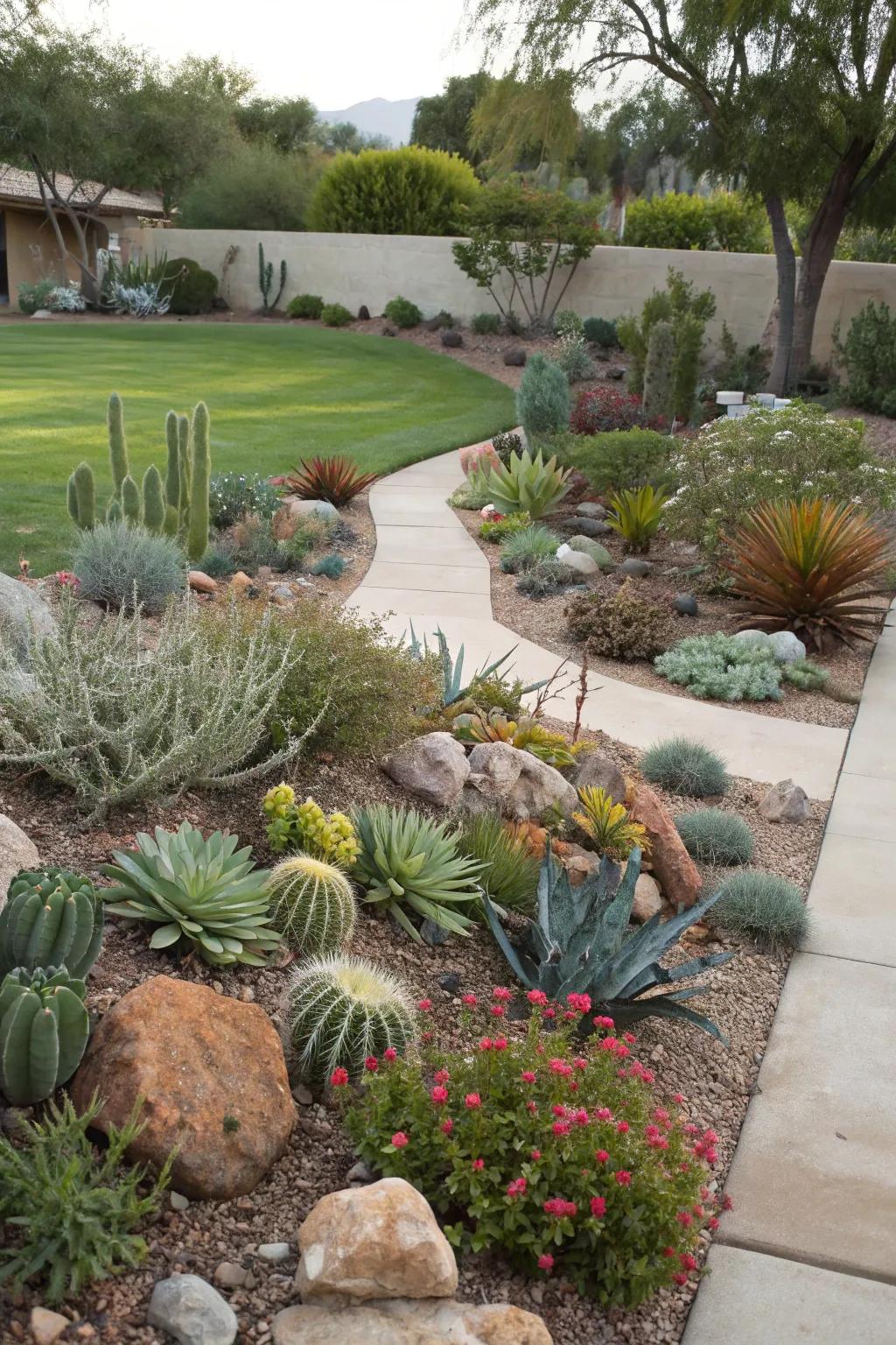 Xeriscaping is eco-friendly and visually stunning.