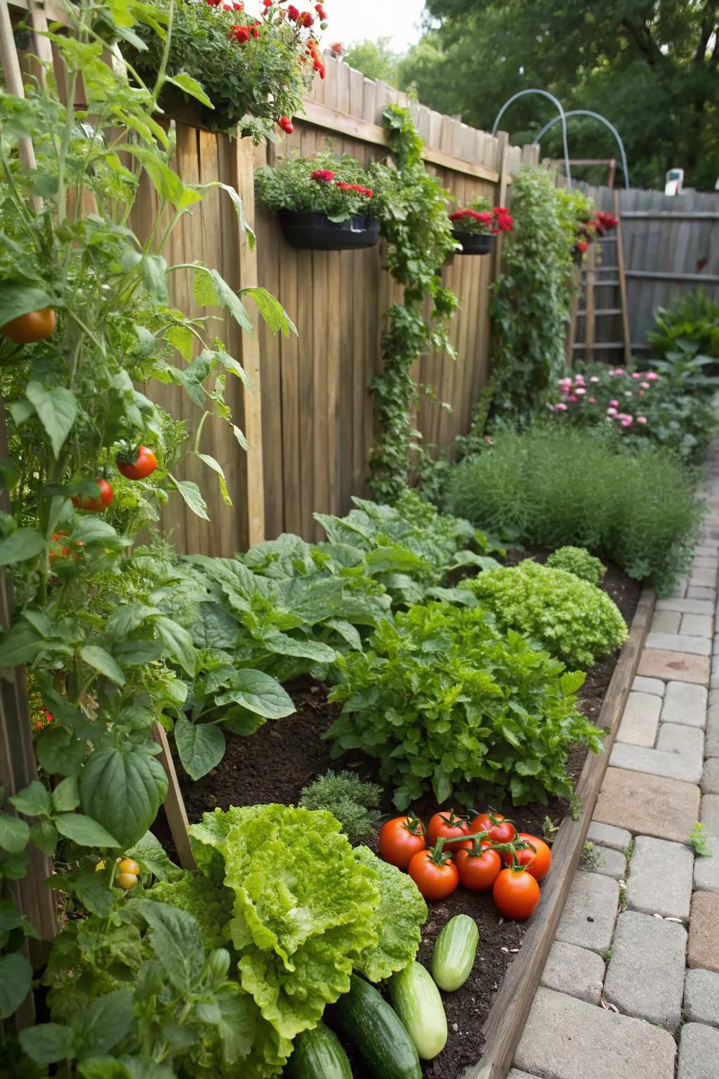 Edible landscaping combines beauty with functionality.
