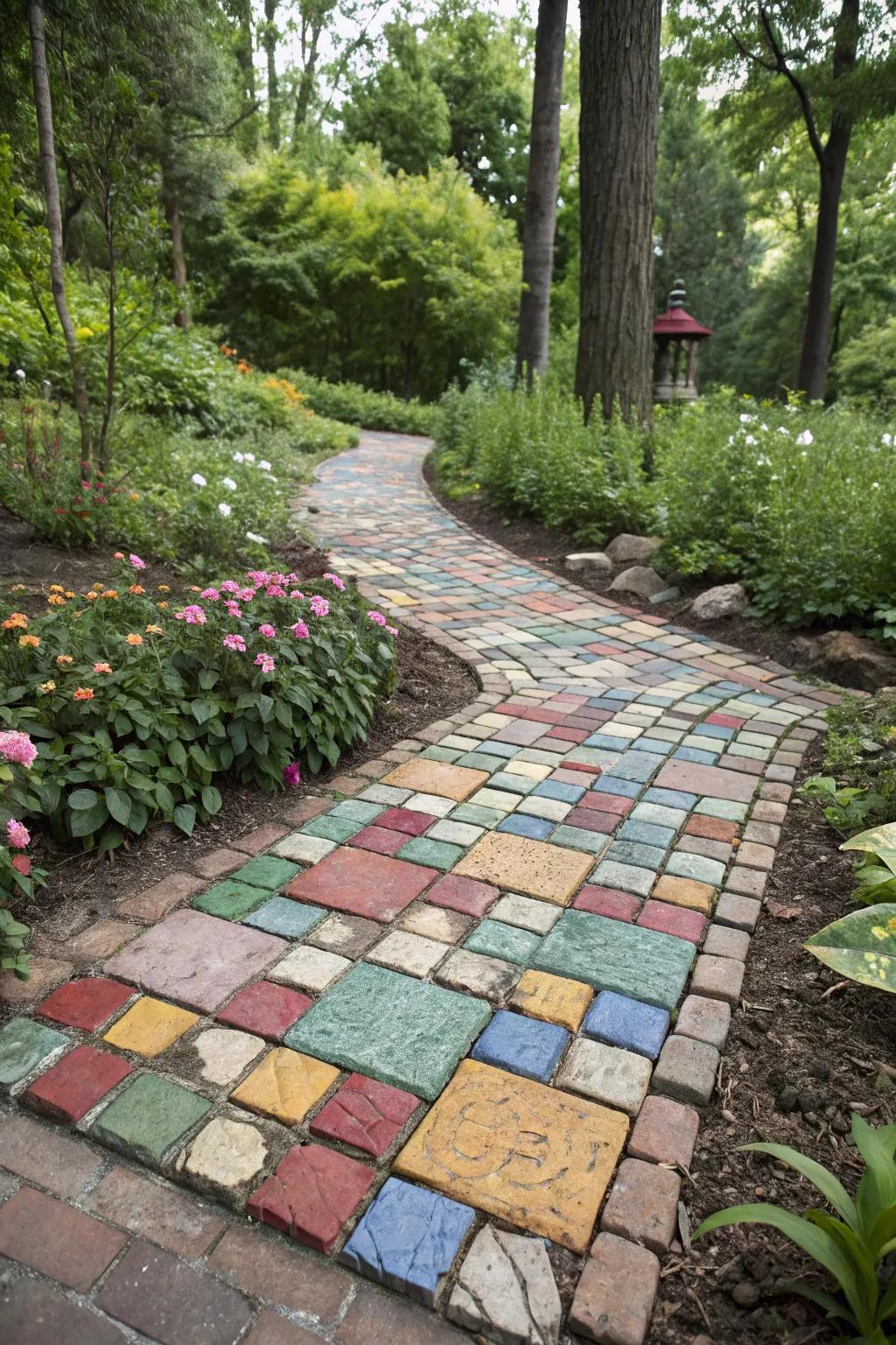 Mosaic patterns turn your outdoor space into a colorful masterpiece.