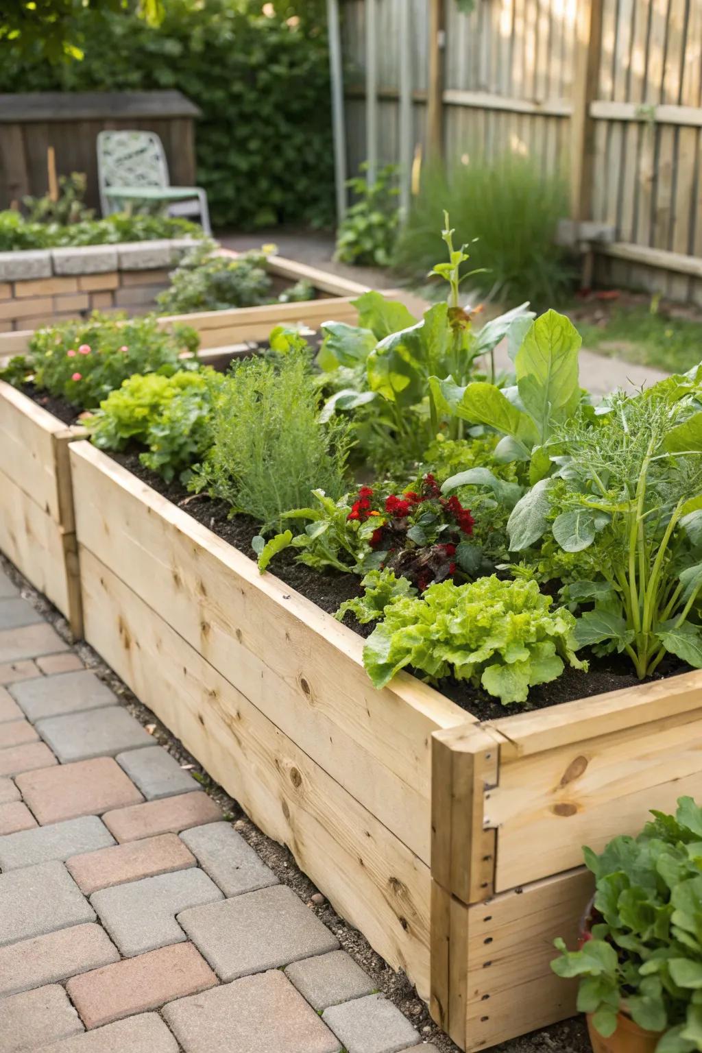 Raised beds offer a versatile and productive gardening solution.