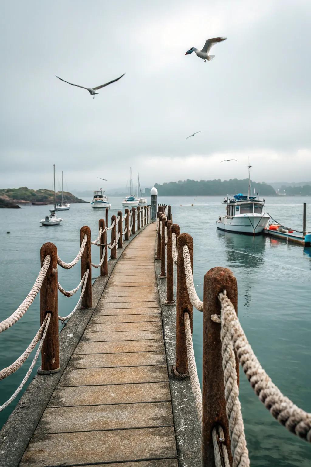 Rope railings bring a nautical vibe to your dock.