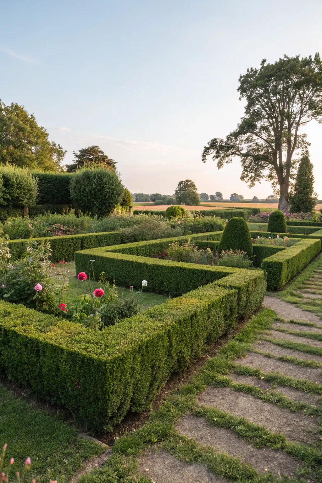 Hedges provide structure and elegance to garden layouts.