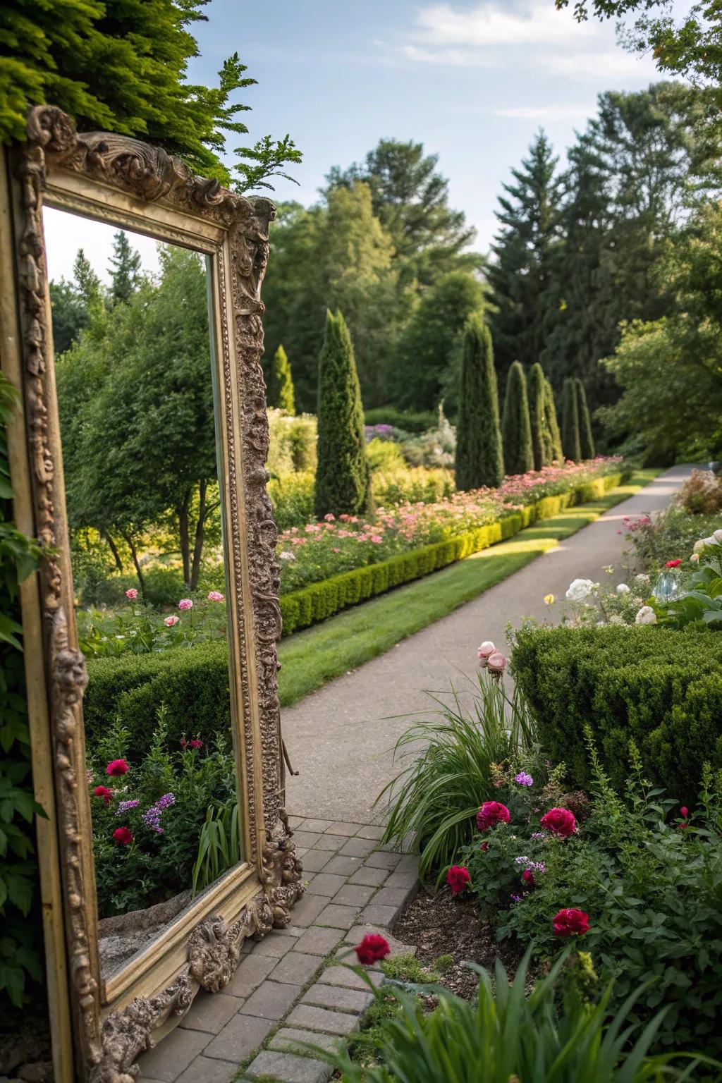 Mirrors can create the illusion of space.