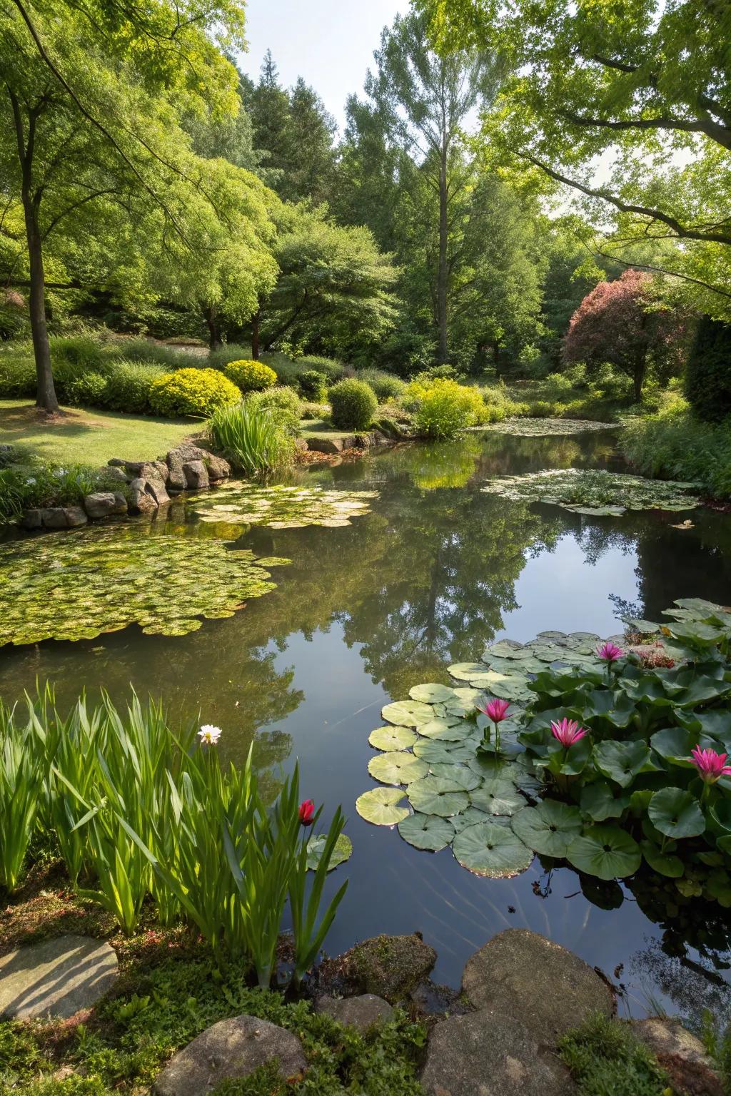 Water features add calm and beauty to gardens.