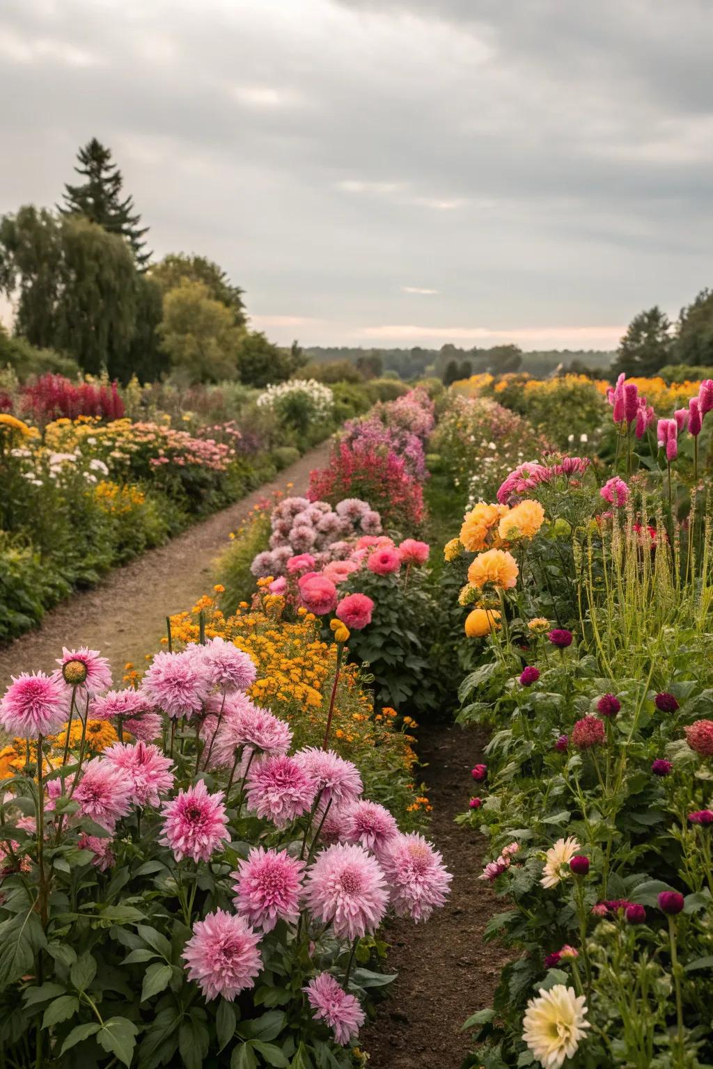 Seasonal blooms ensure year-round interest.