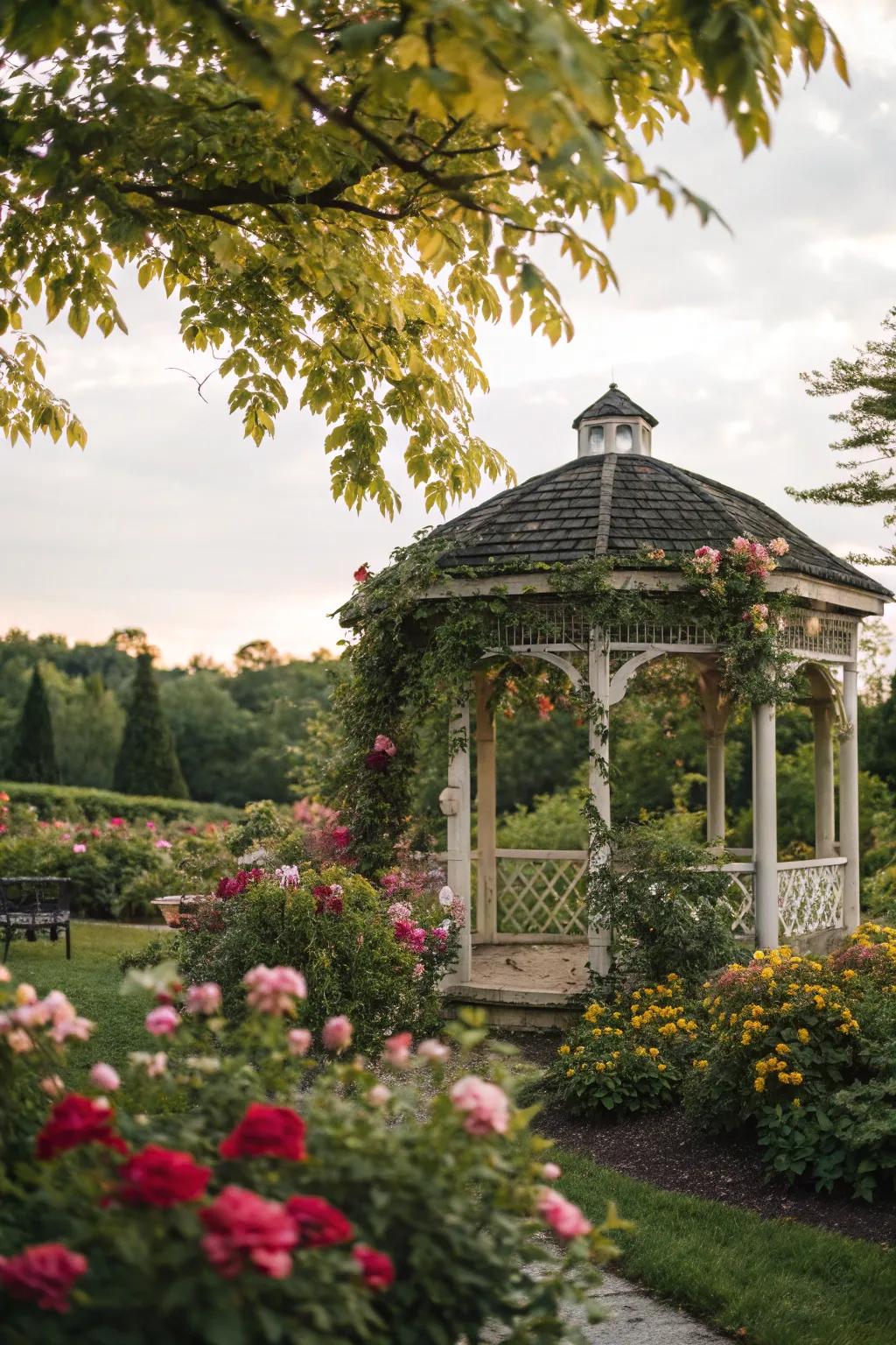 Natural surroundings enhance serenity and beauty.