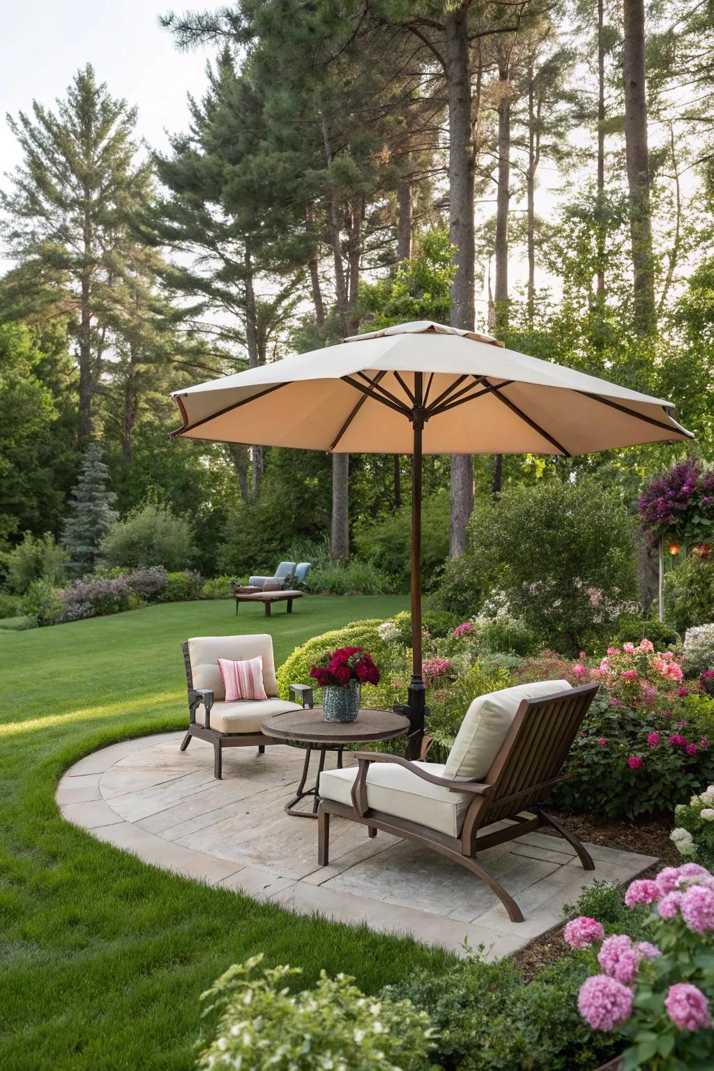 Shaded areas ensure comfort and extend learning time outdoors.