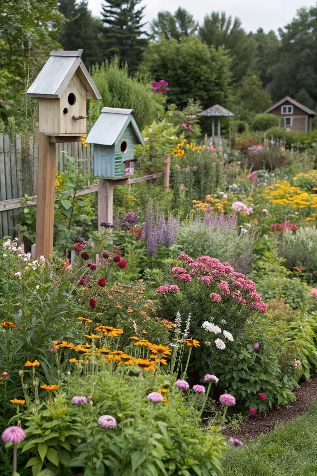 Wildlife habitats encourage biodiversity and learning opportunities.