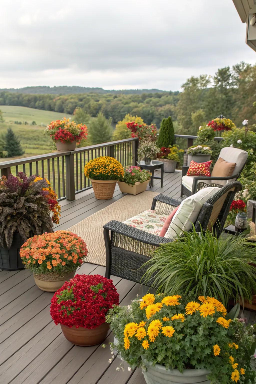 Keep your deck vibrant with decor that changes with the seasons.