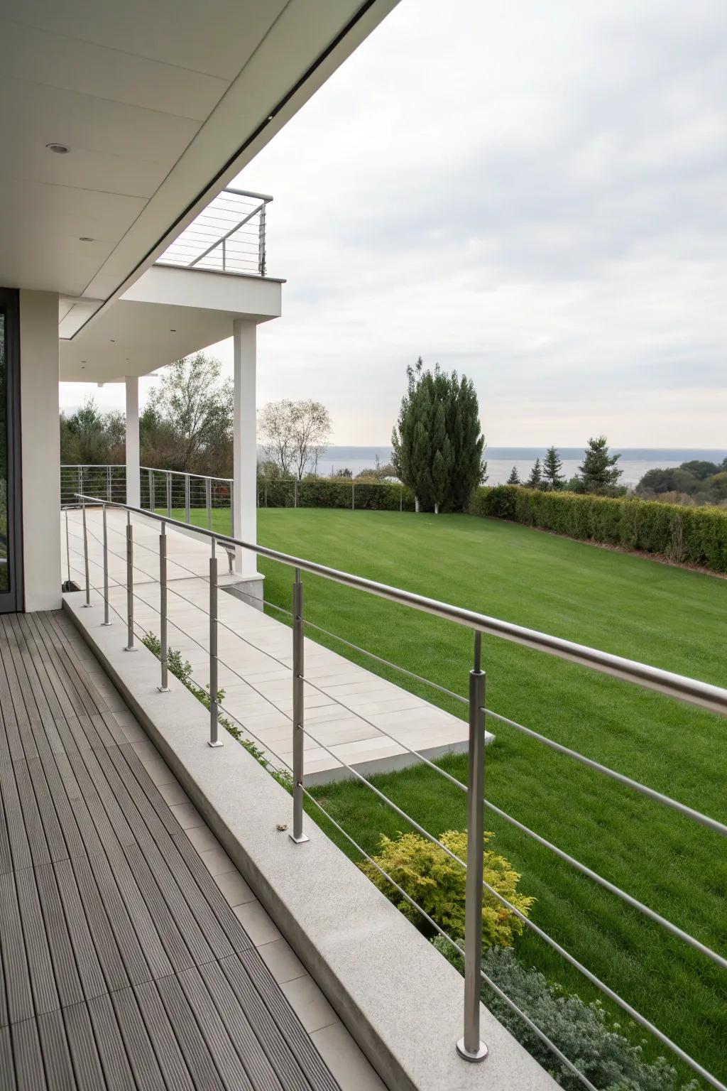 Embrace simplicity with a modern minimalist deck design.