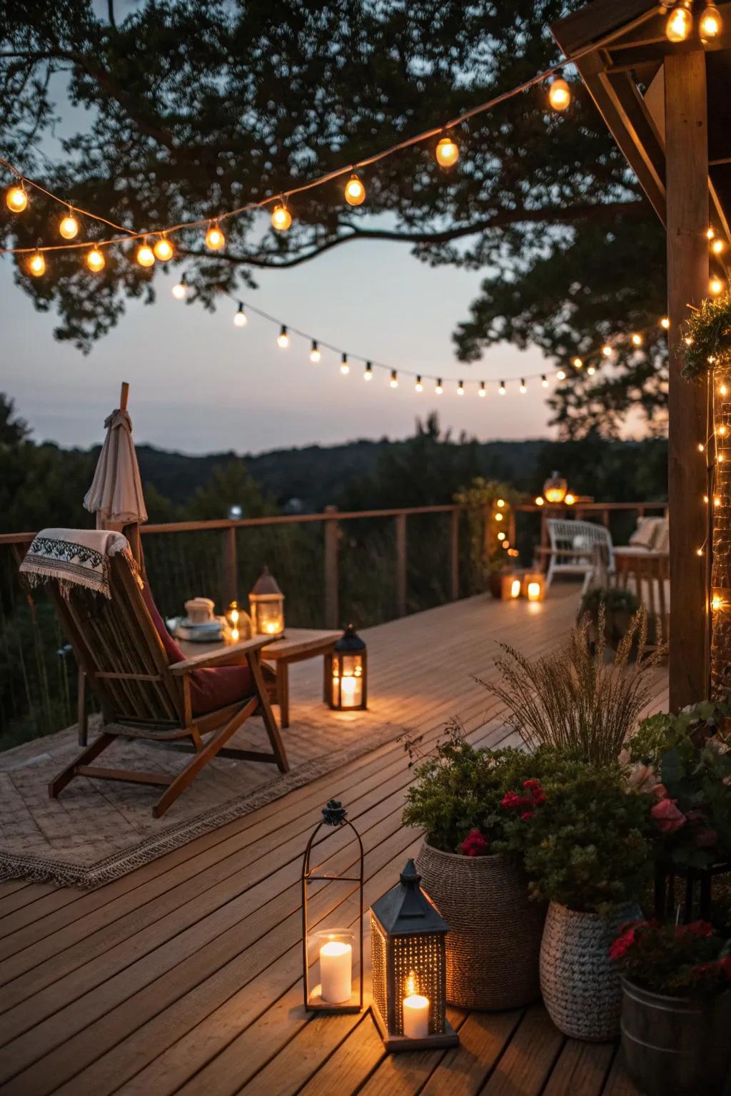 Set the mood with elegant lighting for enchanting evenings.