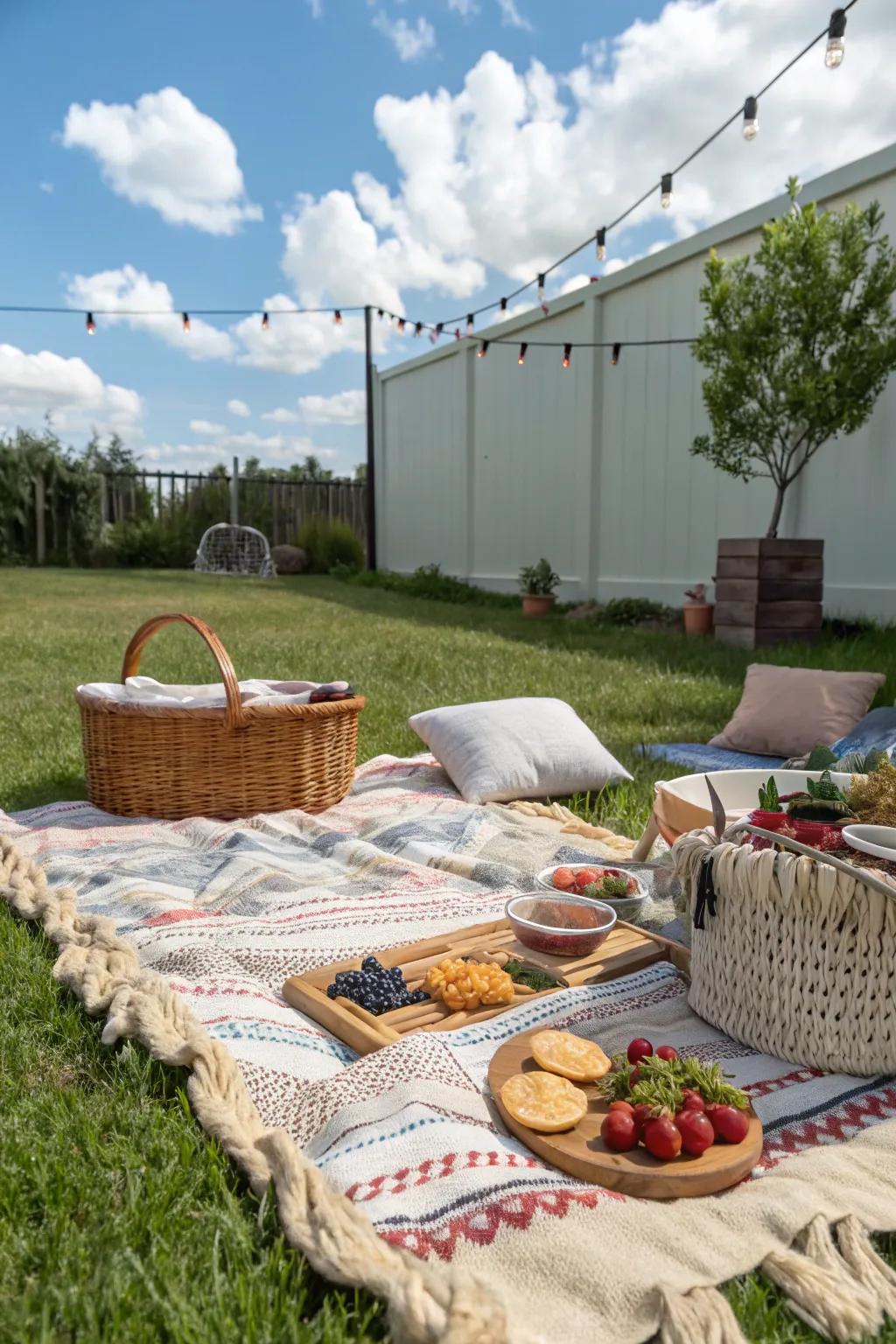 Savor nature with a delightful backyard picnic.