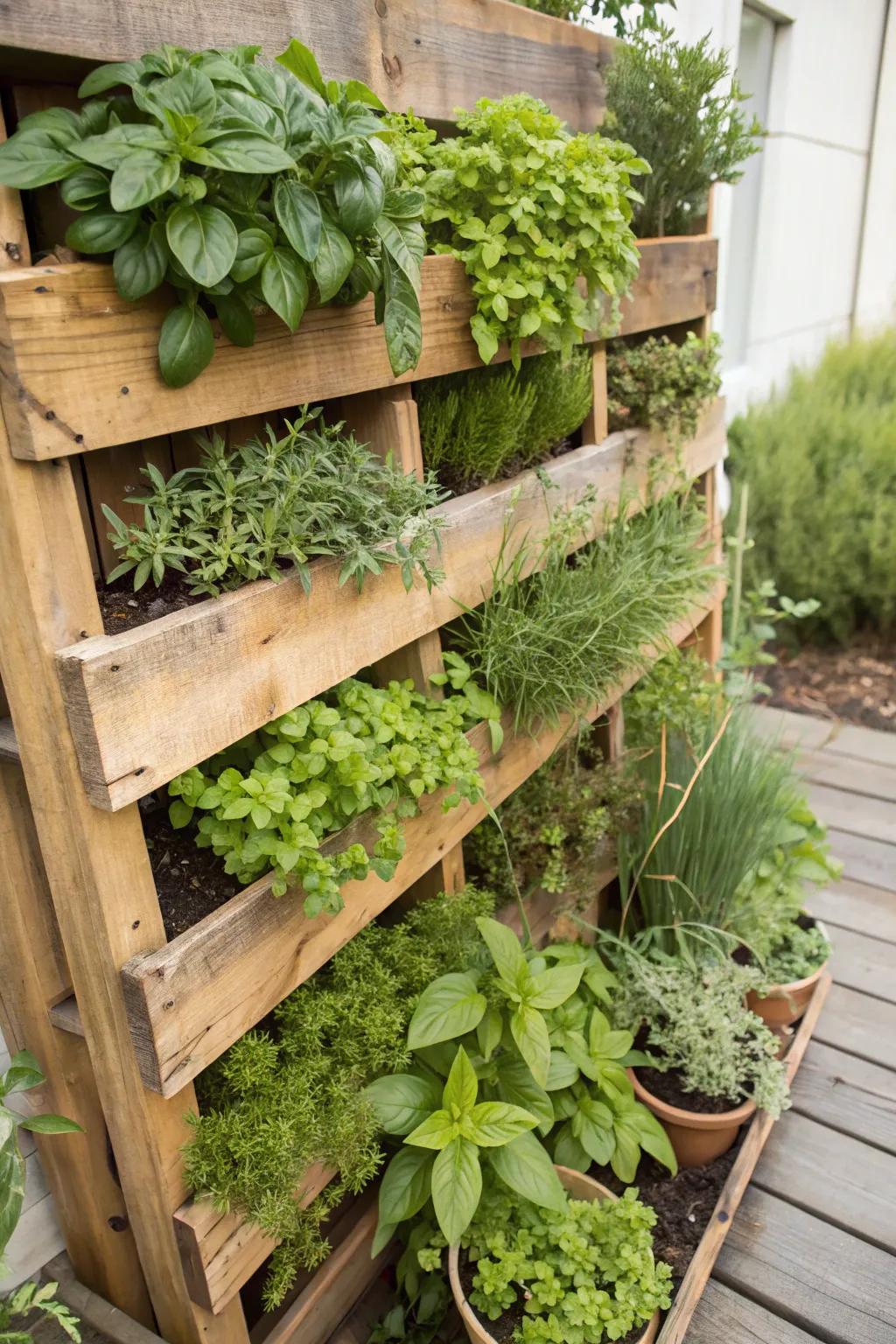 Grow fresh flavors with a vertical herb garden.