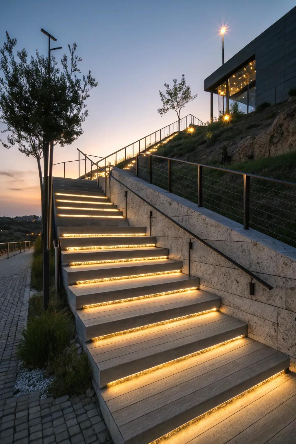 Integrated lighting for a magical evening ambiance