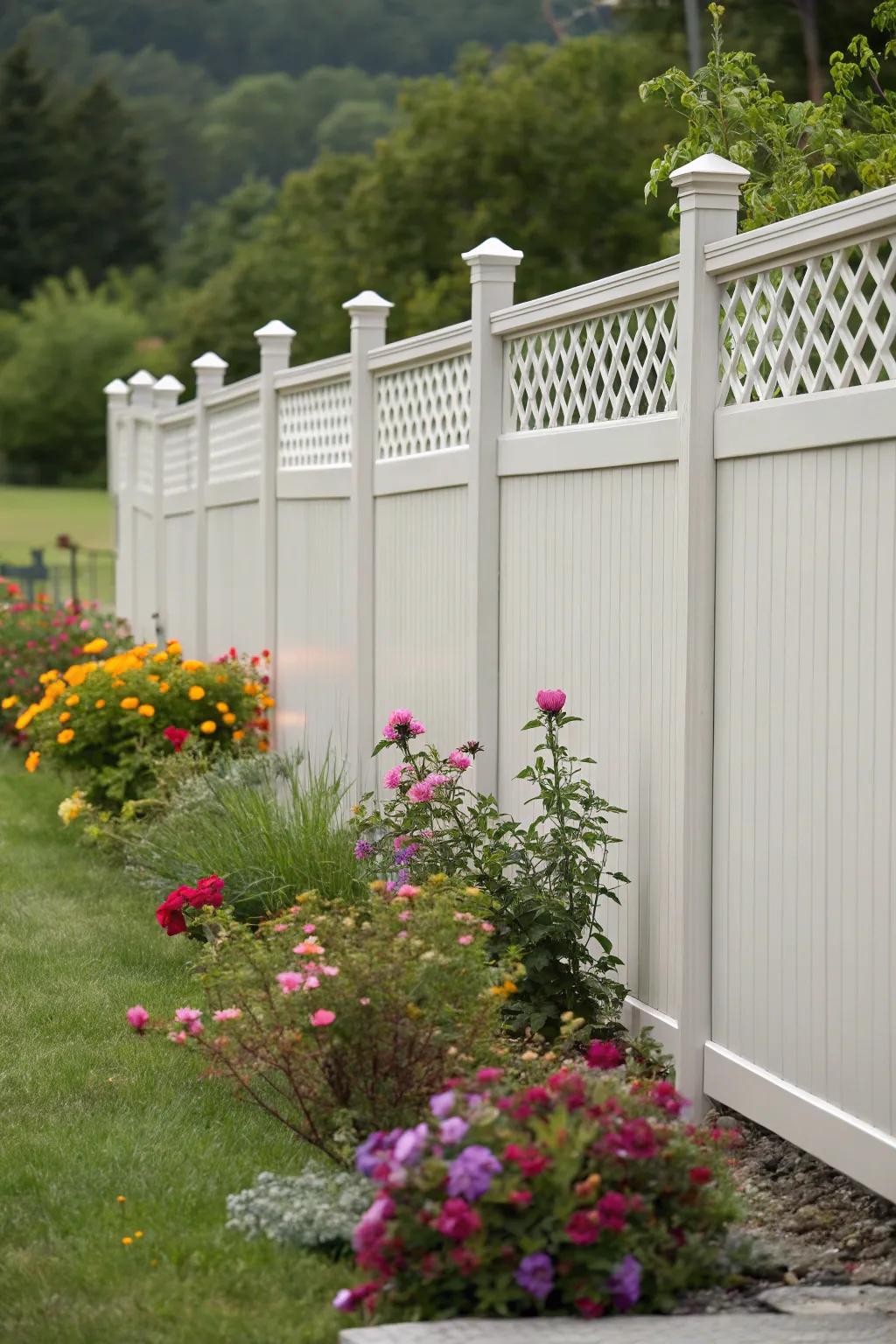 Enhance your fence with a decorative lattice top.