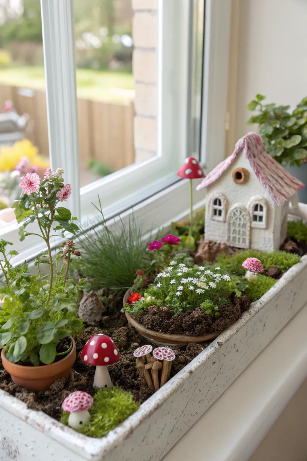 Bring whimsy into your home with a tiny fairy garden.