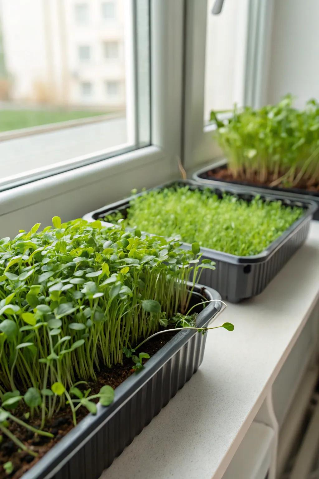 Cultivate your own microgreens for fresh, homegrown nutrition.