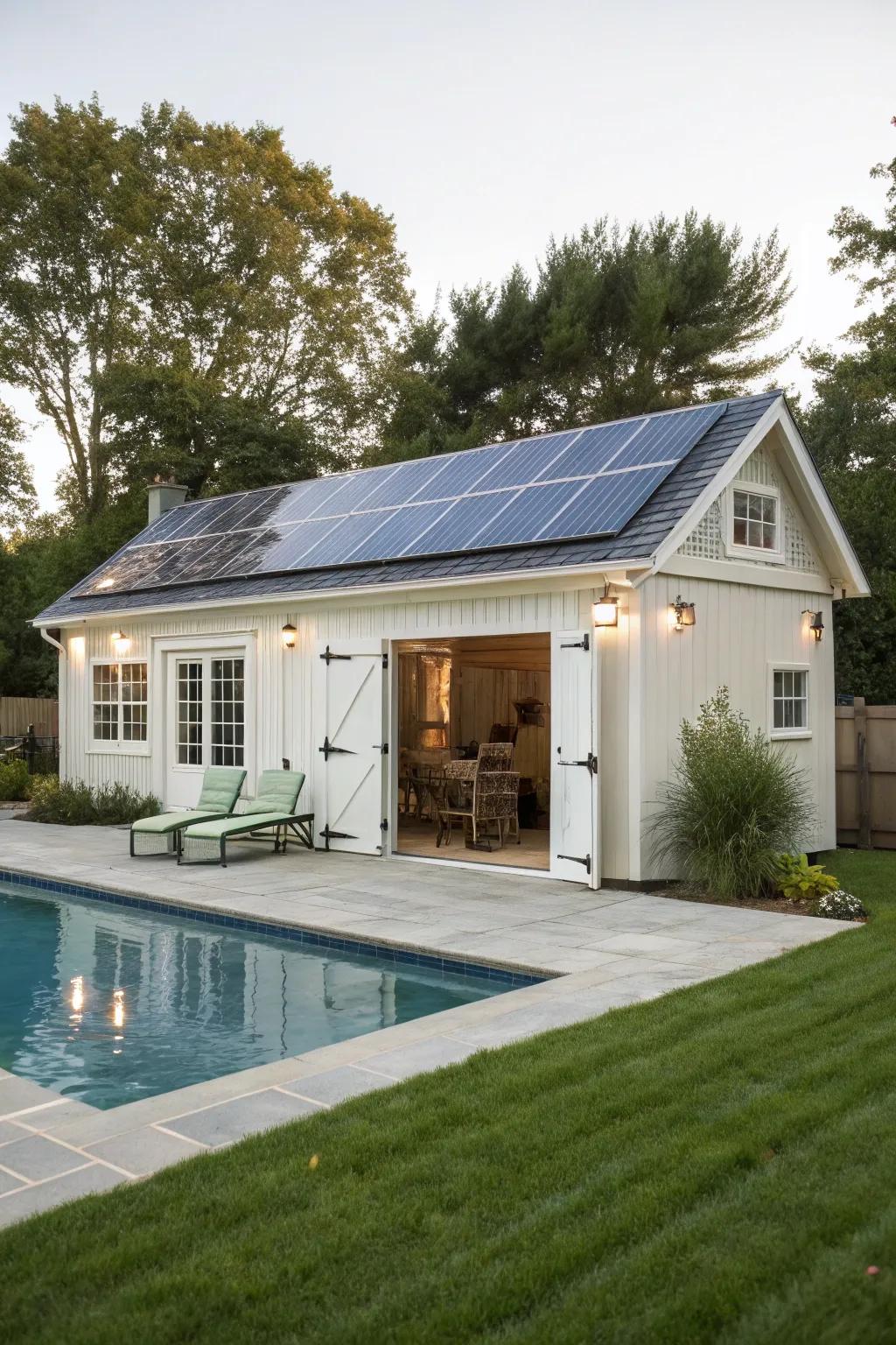 Harness the sun's power for your shed.