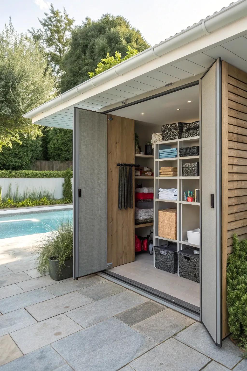 Keep your pool gear neatly stored away.