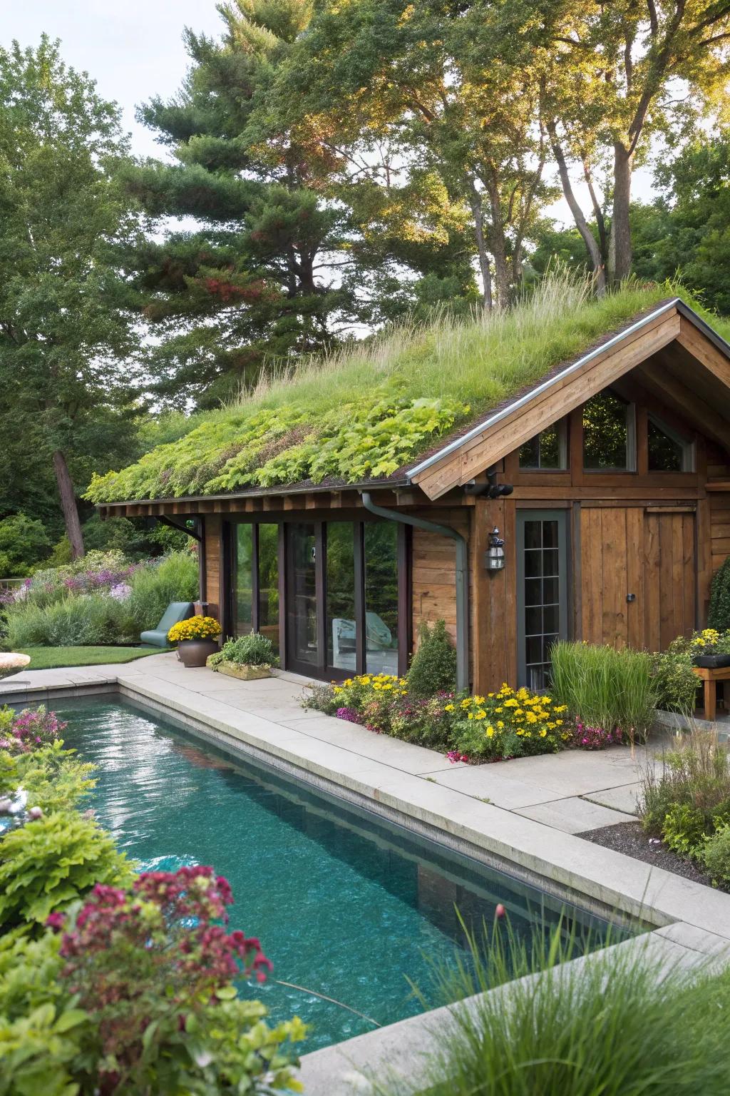 A green roof for an eco-friendly shed.