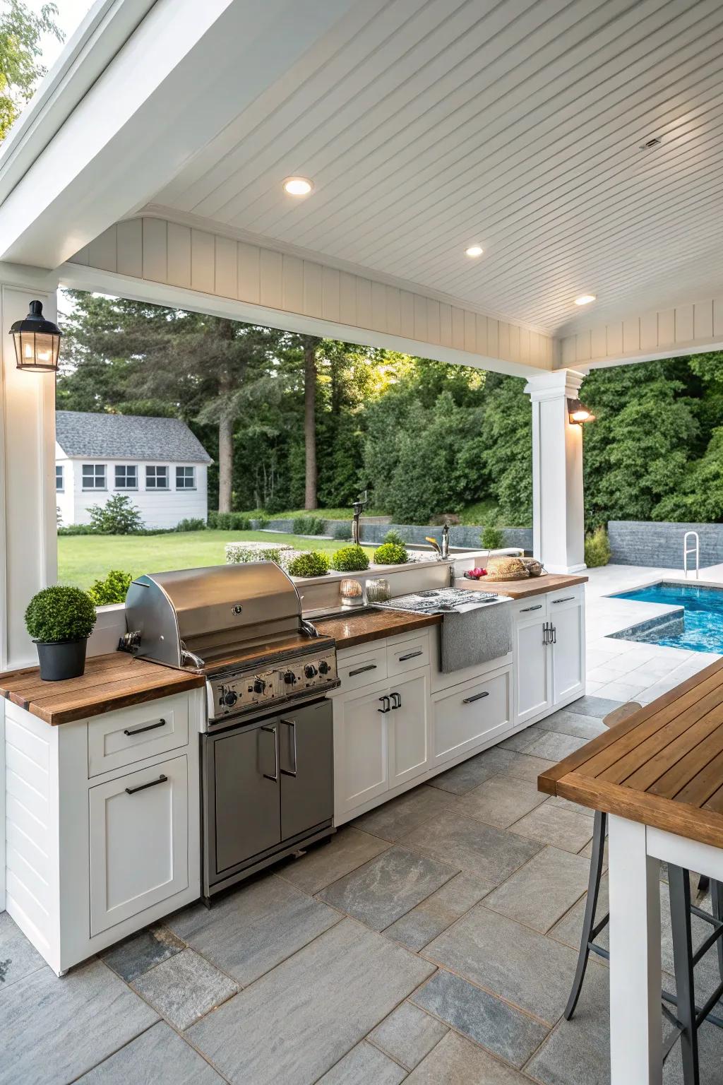 Cook up a storm with an outdoor kitchen.