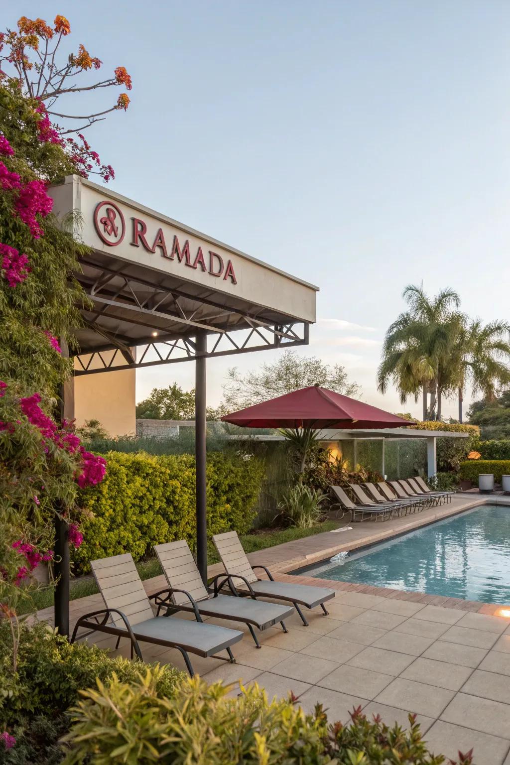 A serene poolside ramada for ultimate relaxation.