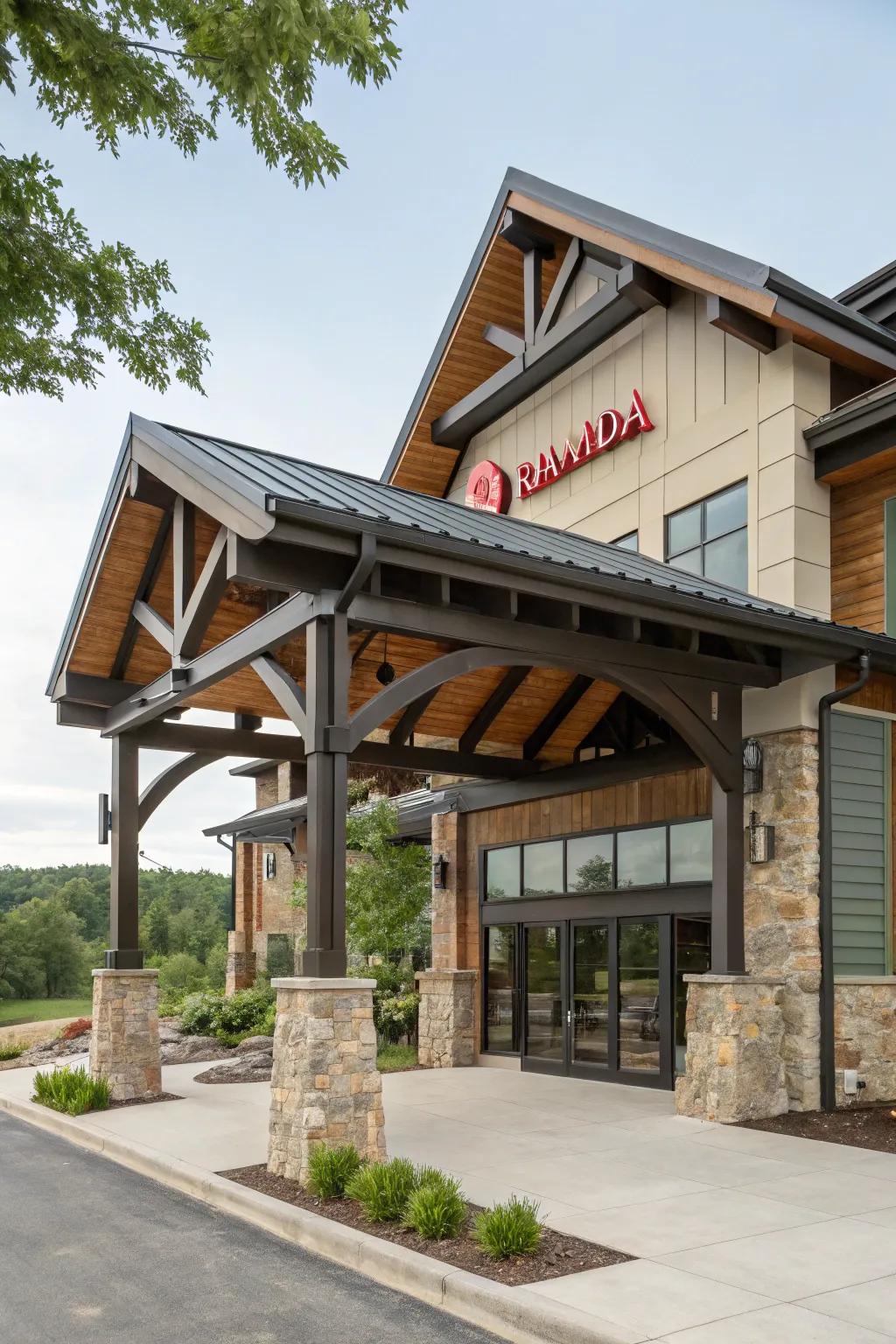 A unique ramada showcasing a fusion of styles.