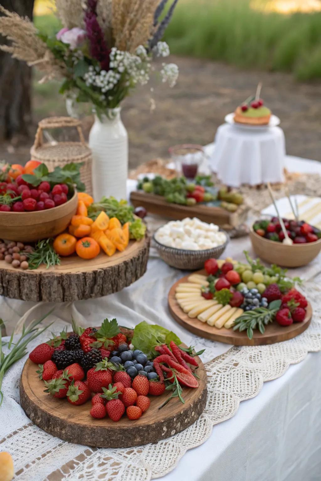 Seasonal produce adds fresh flavors to your picnic.