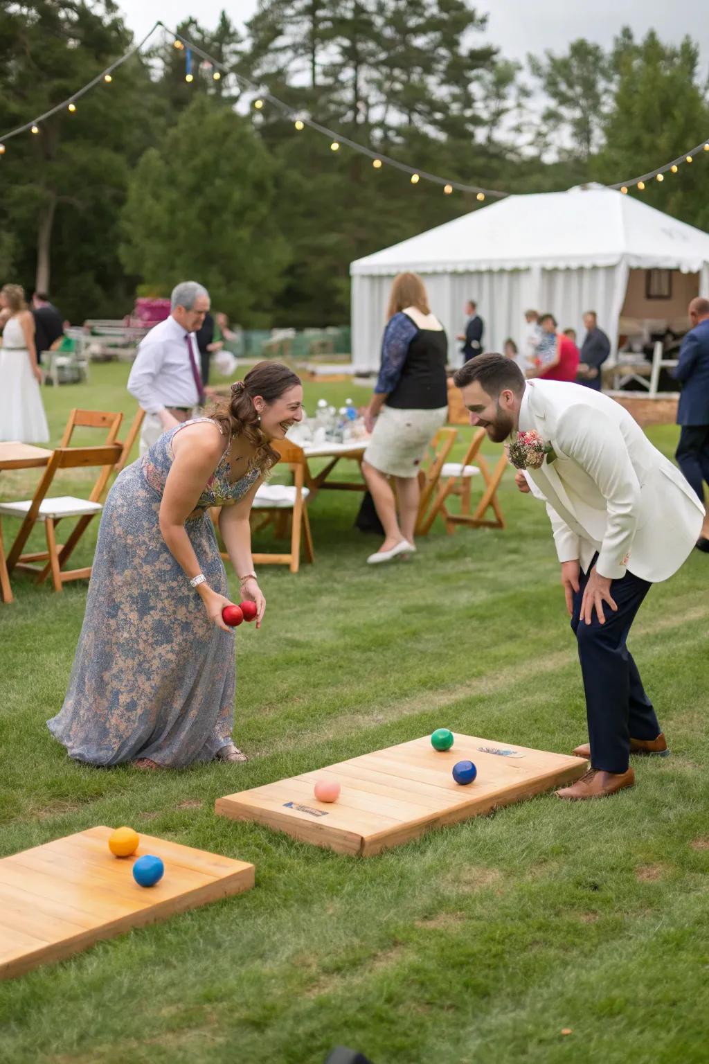 Lawn games provide fun and interactive entertainment.