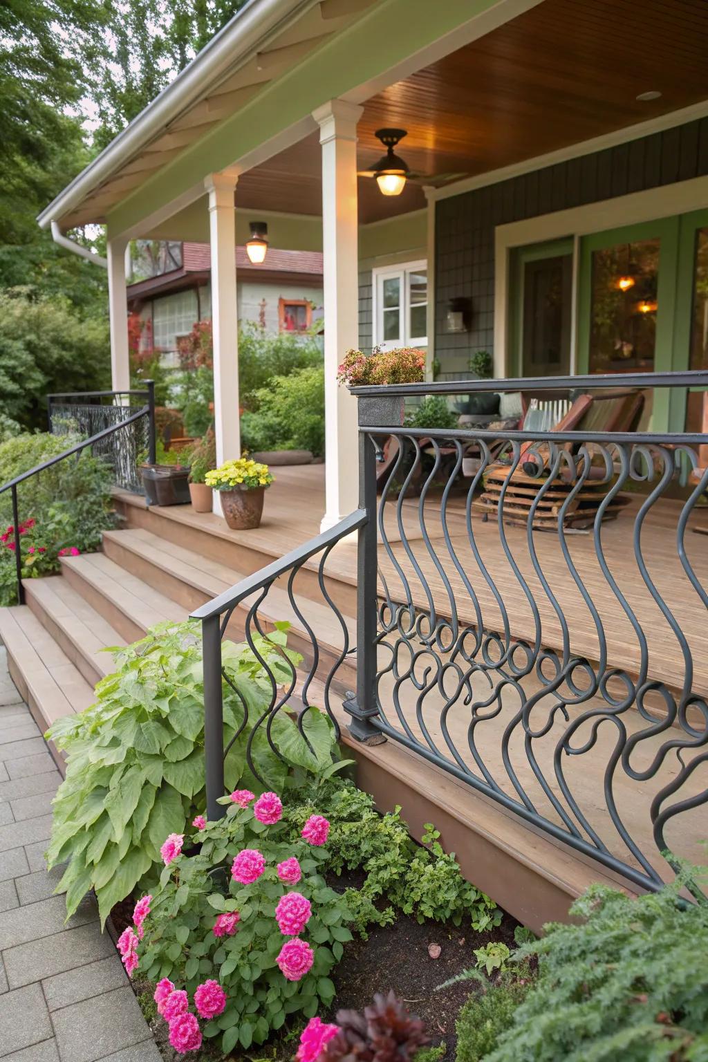 Wavy patterns add a playful touch to your porch.