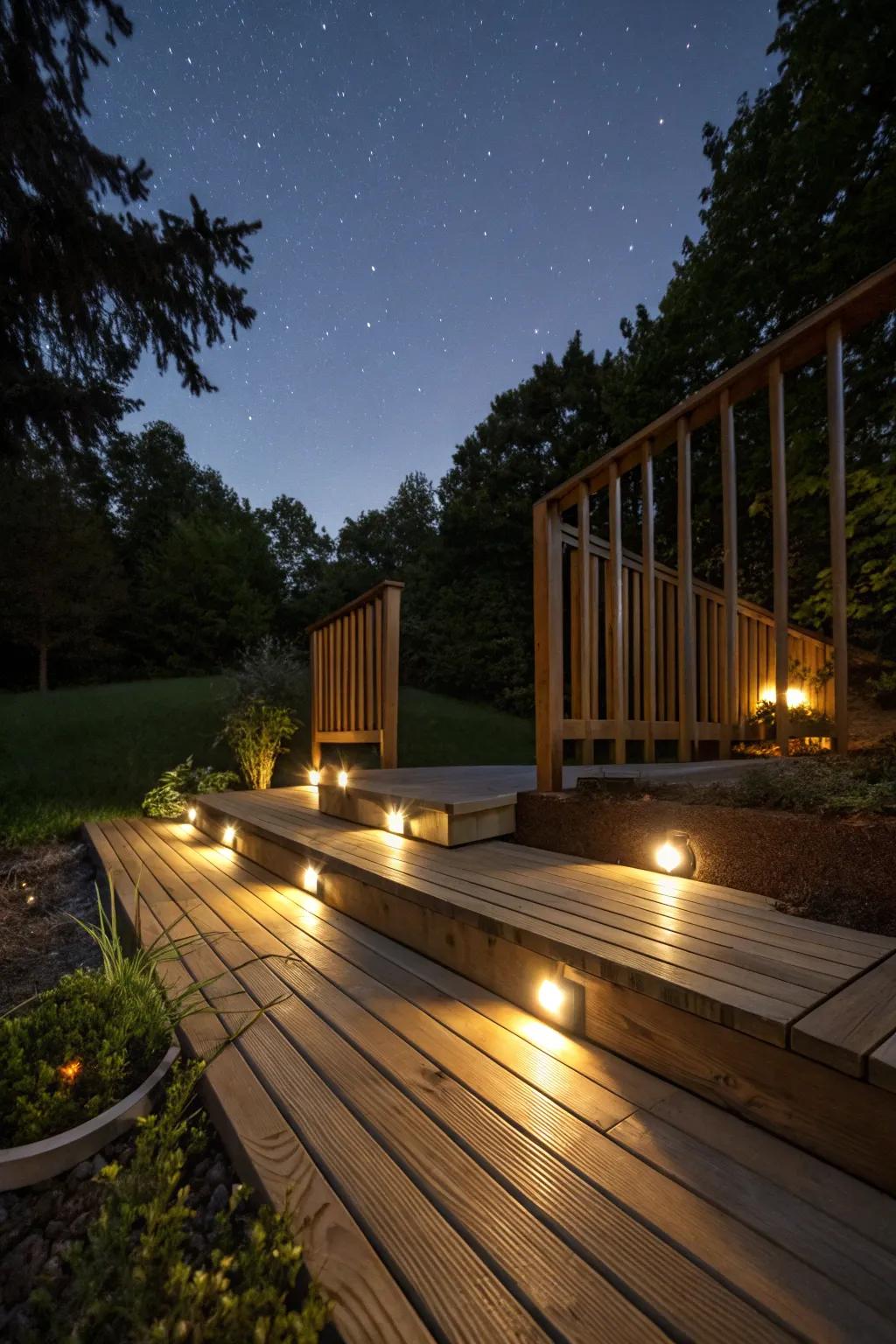 Solar lights offer an eco-friendly and cost-effective option.
