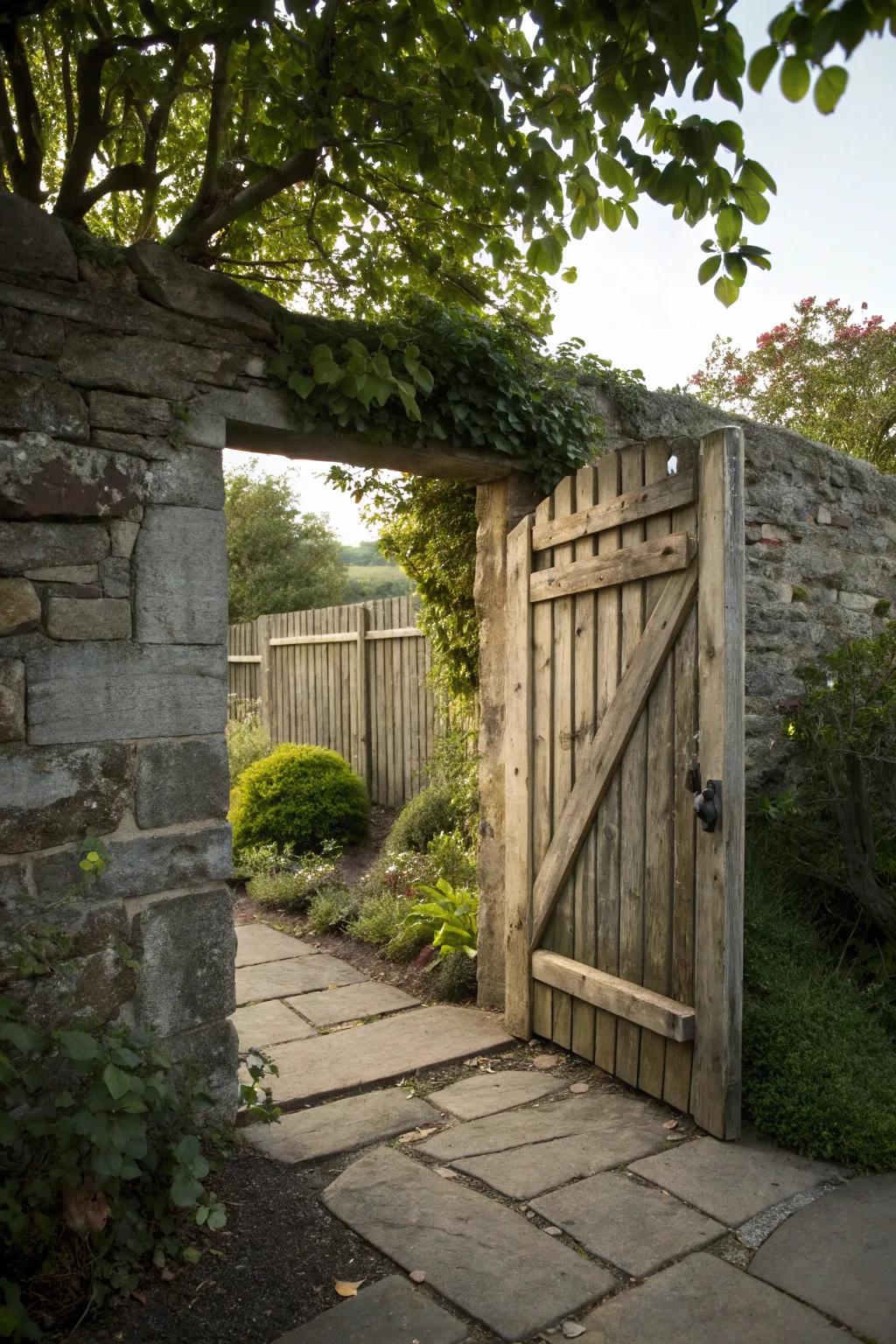 A seamless blend: garden doors that merge with fences
