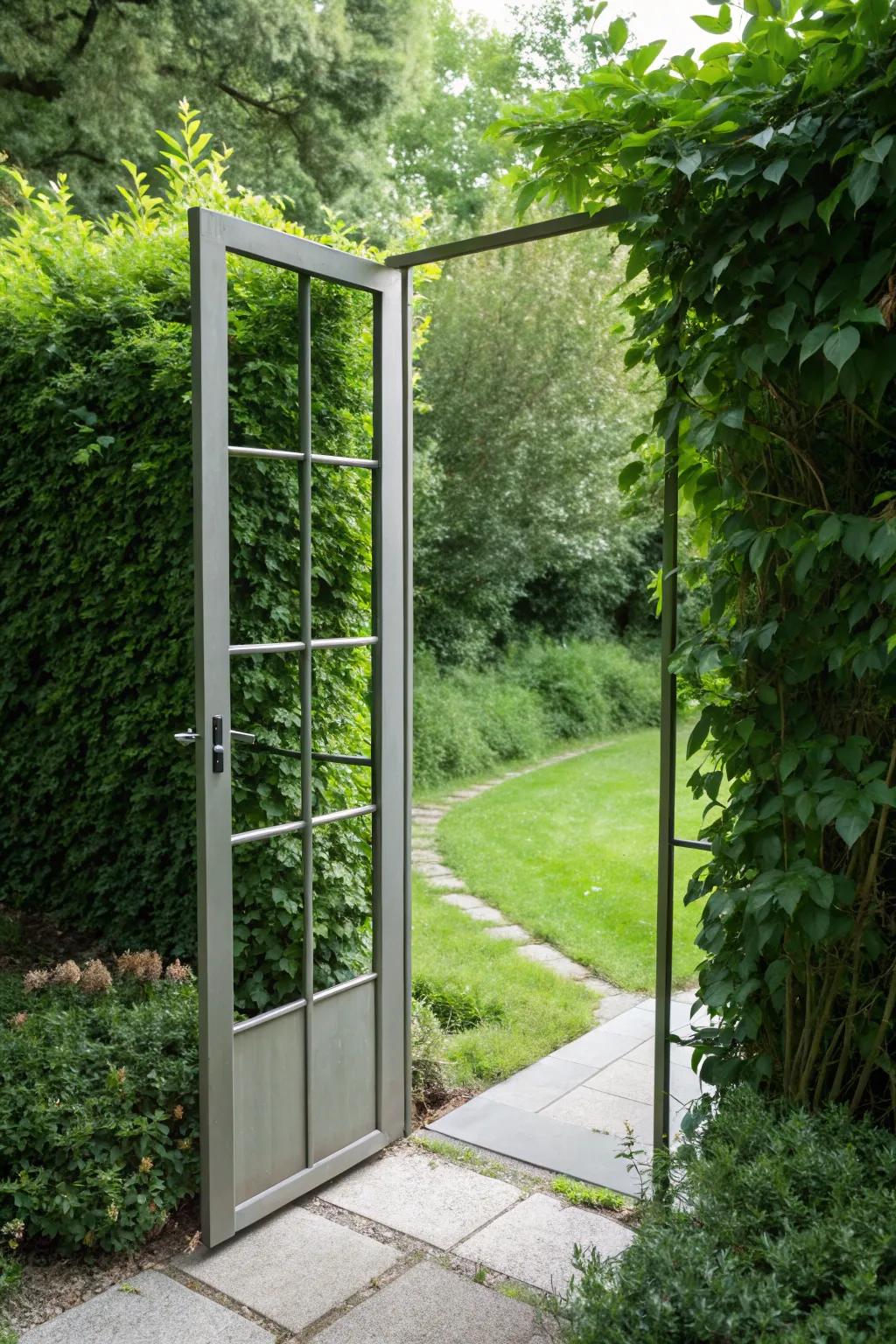 Modern simplicity: metal doors that stand out