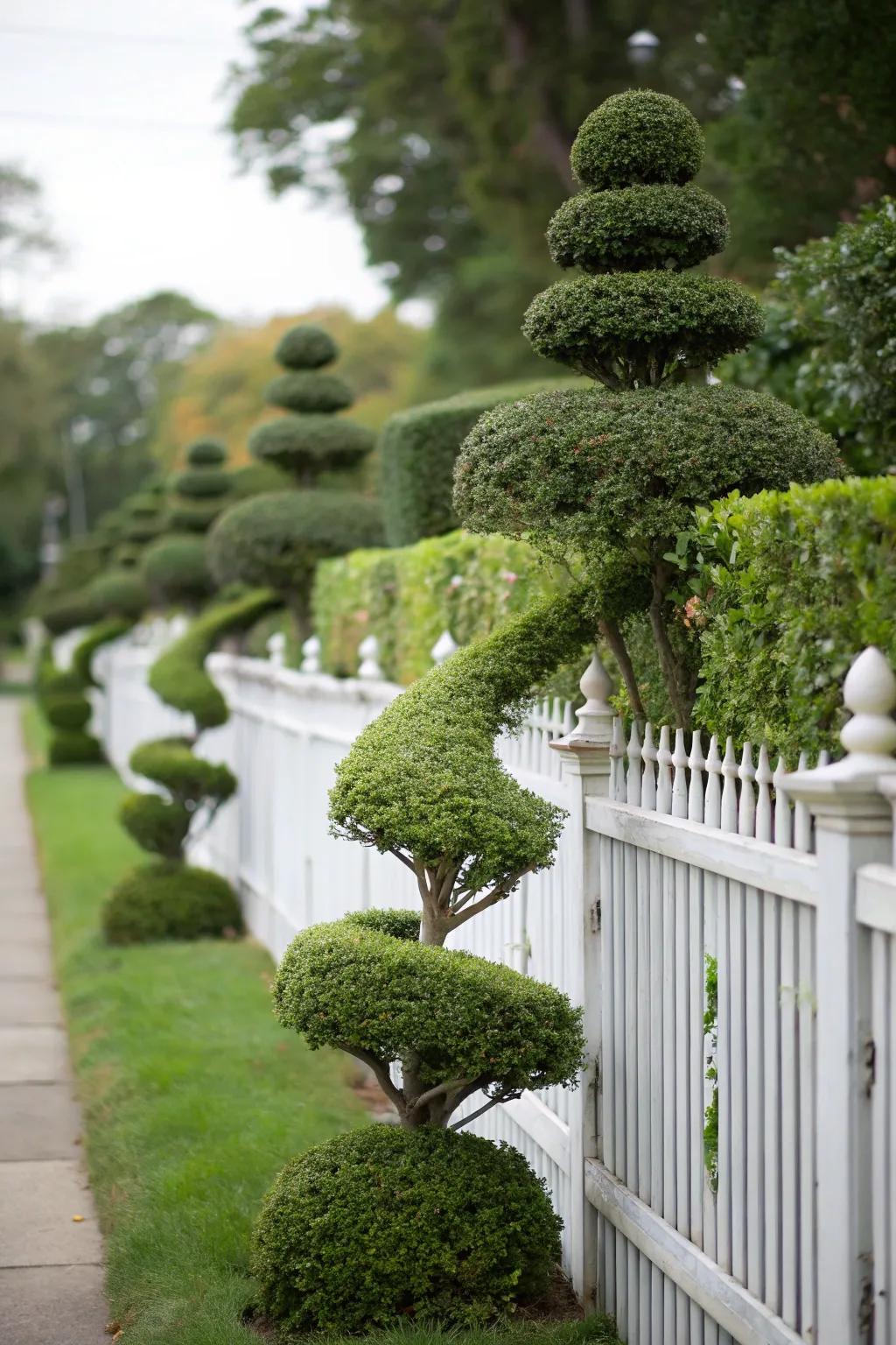 Cloud pruning offers artistic elegance.