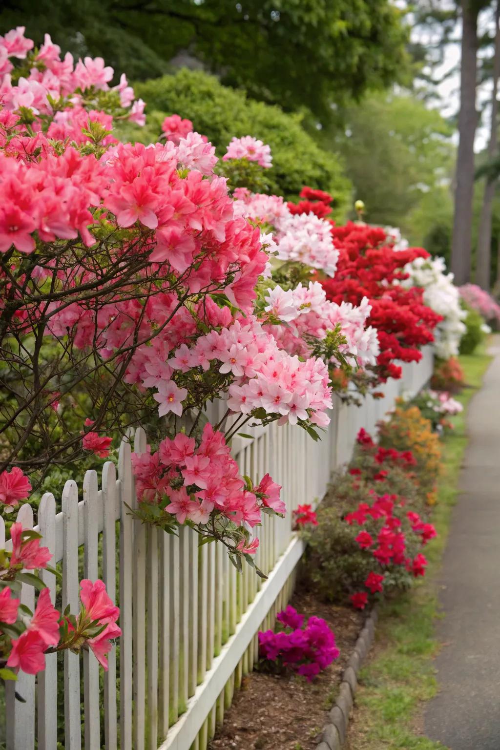 Azaleas provide a show-stopping floral display.