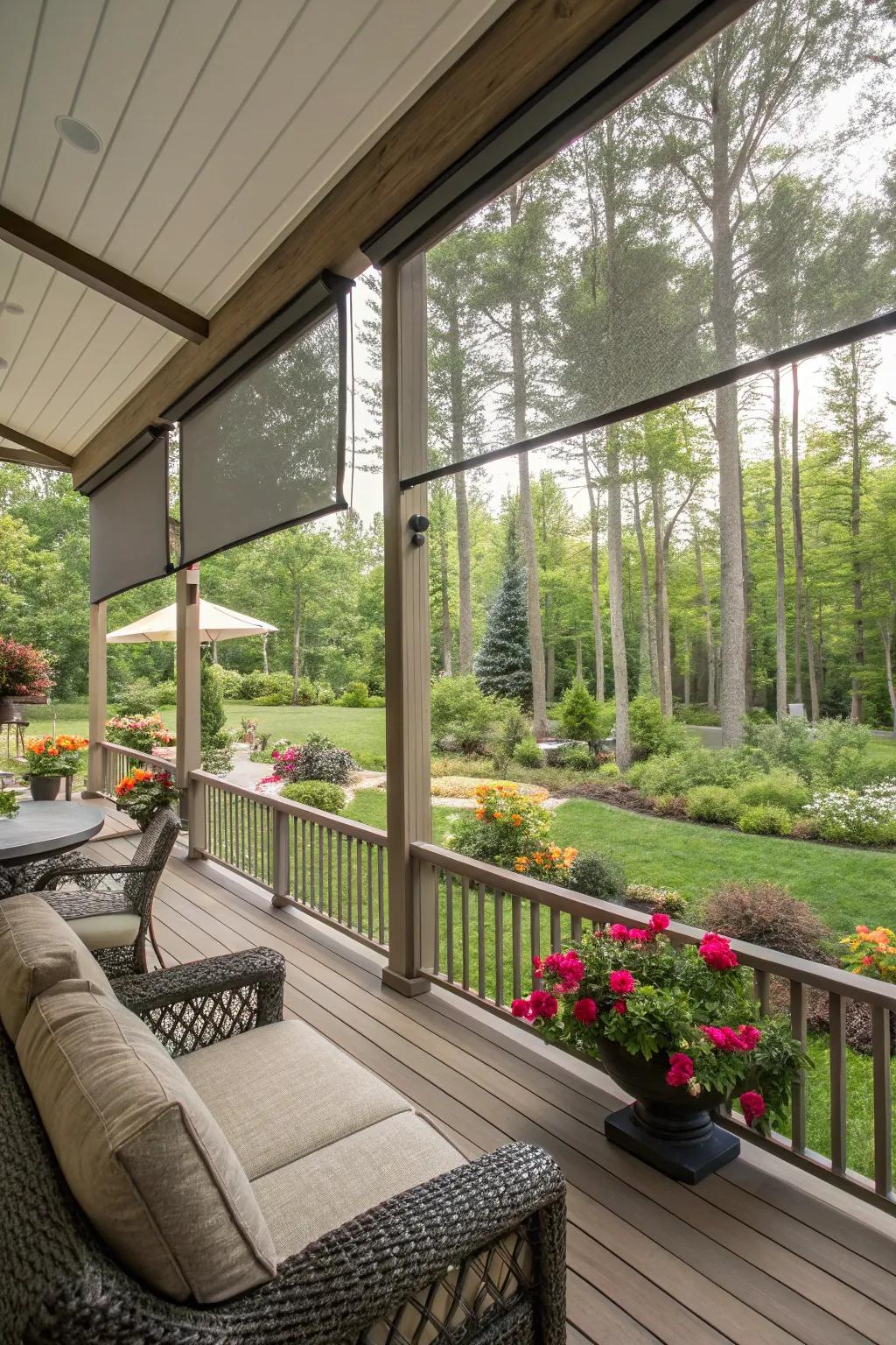 Stay cool and shaded with sleek solar screens.