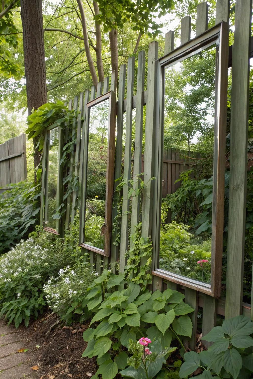 Mirrors create an illusion of depth and space.