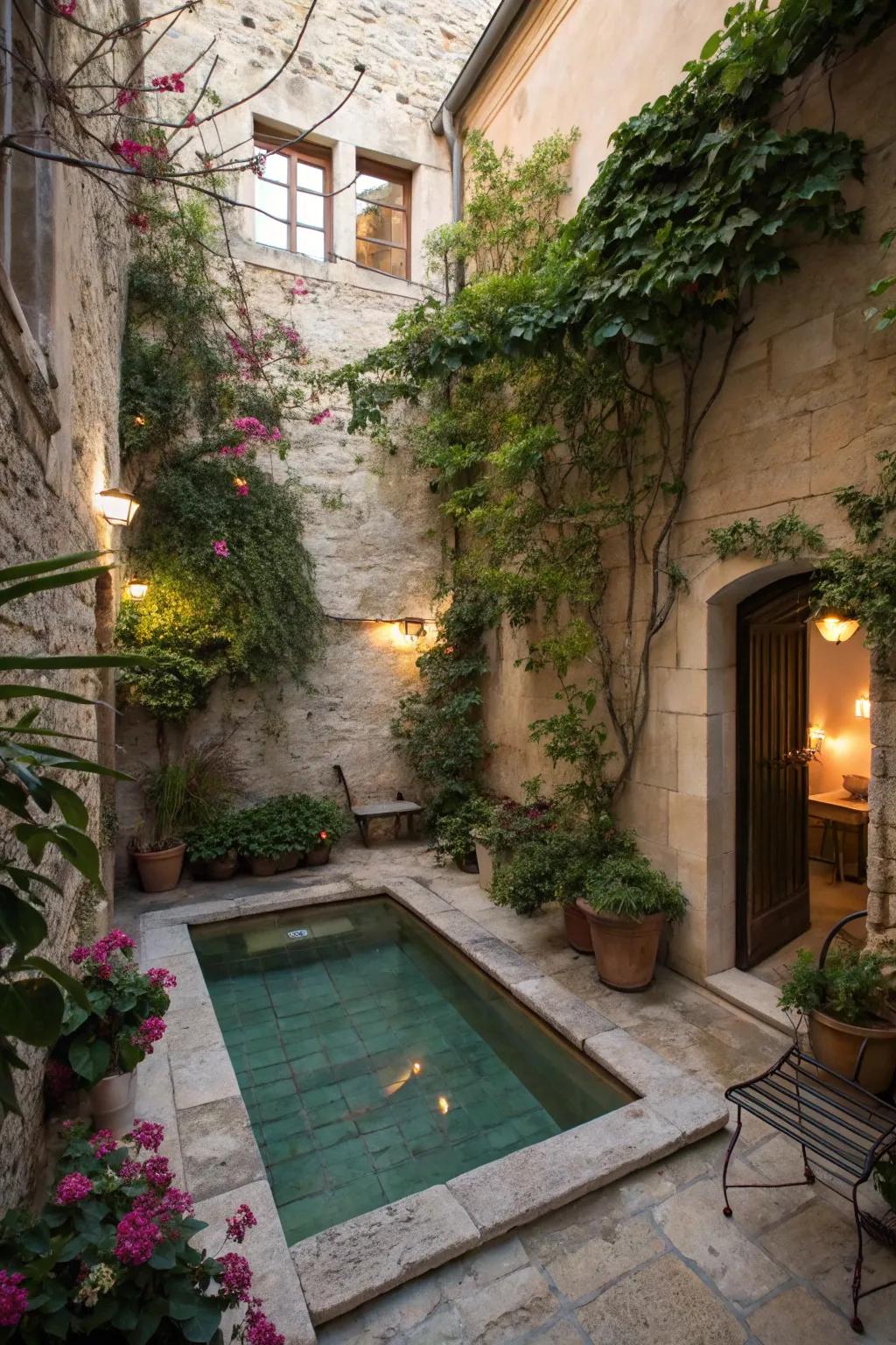 Maximize small spaces with a refreshing plunge pool.
