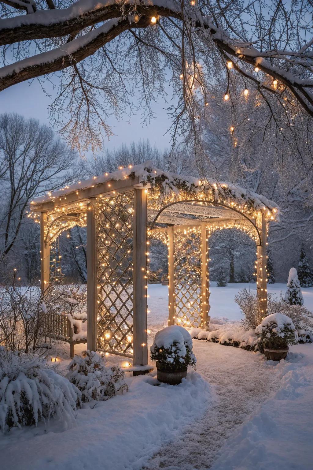 Create a sparkling effect with enchanting icicle lights.