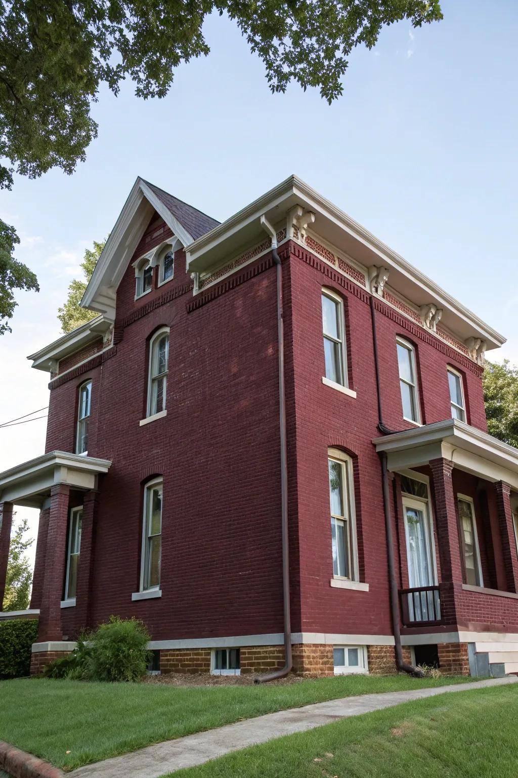 Burgundy adds elegant sophistication to historic homes.