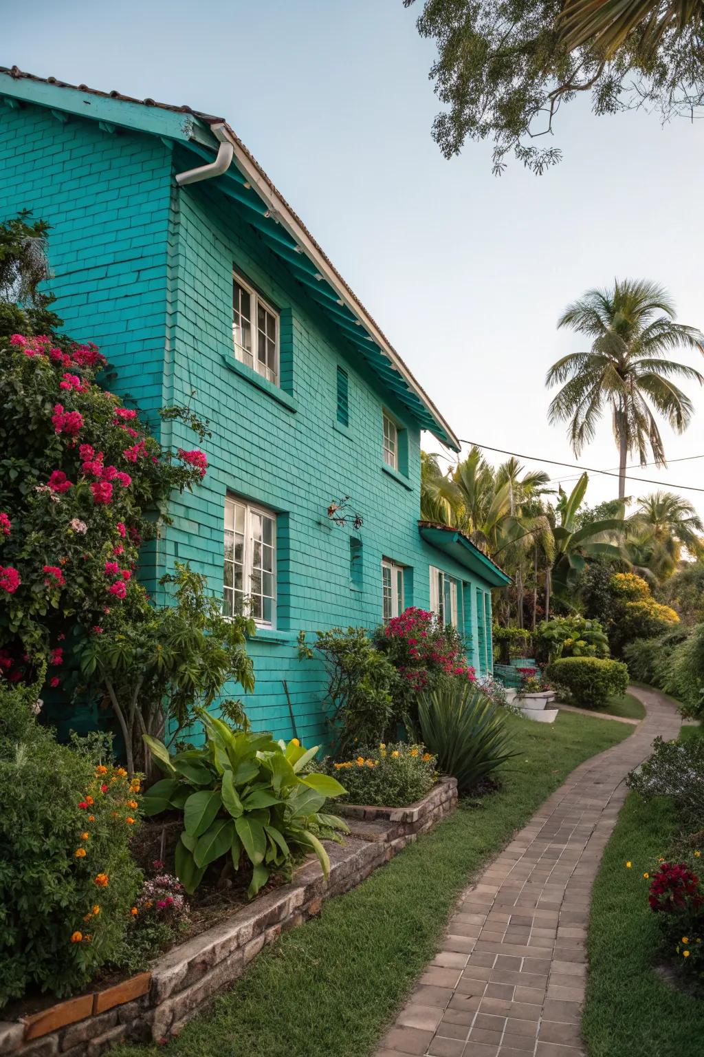 Turquoise adds a unique tropical twist.