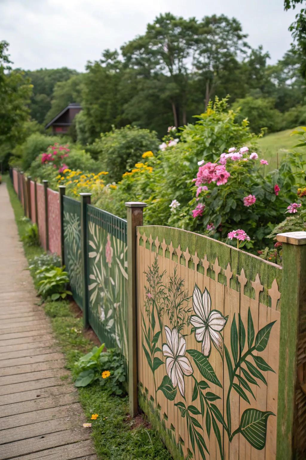 Add sophistication with botanical stencil patterns.