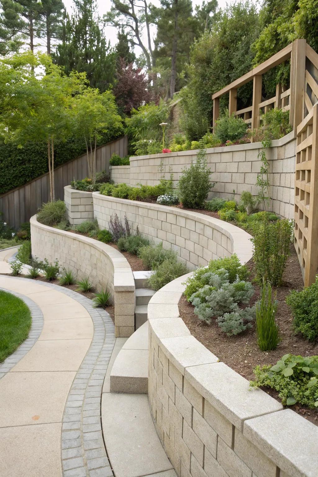 Concrete blocks offer endless possibilities for creative designs.