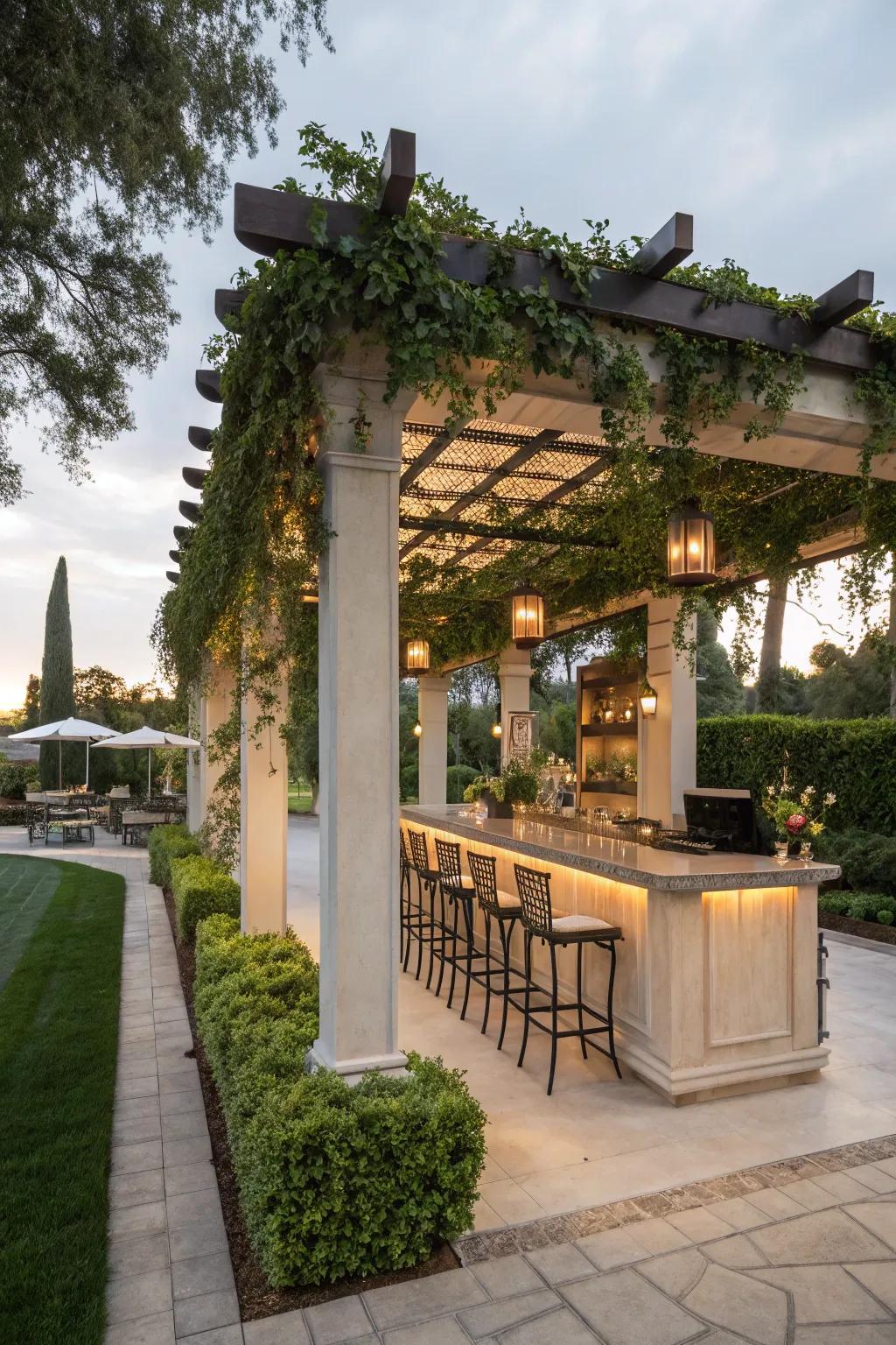 Add elegance and shade with a stunning pergola.