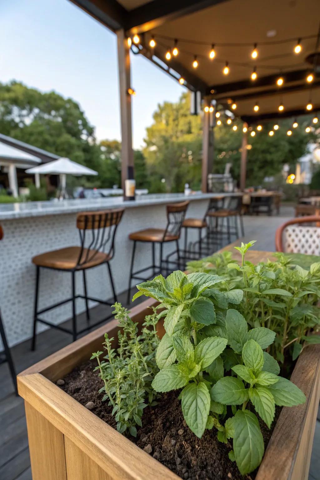 Enhance your drinks with fresh herbs from your garden.