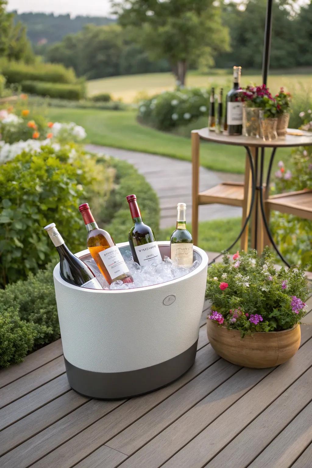 Chill your wines to perfection with a dedicated wine cooler.