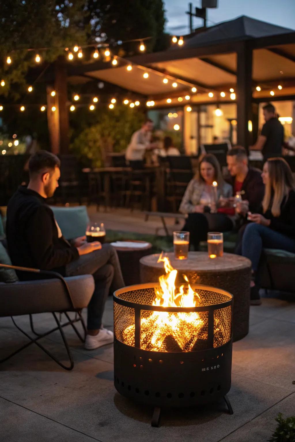 Stay warm and cozy with a stylish portable fire pit.