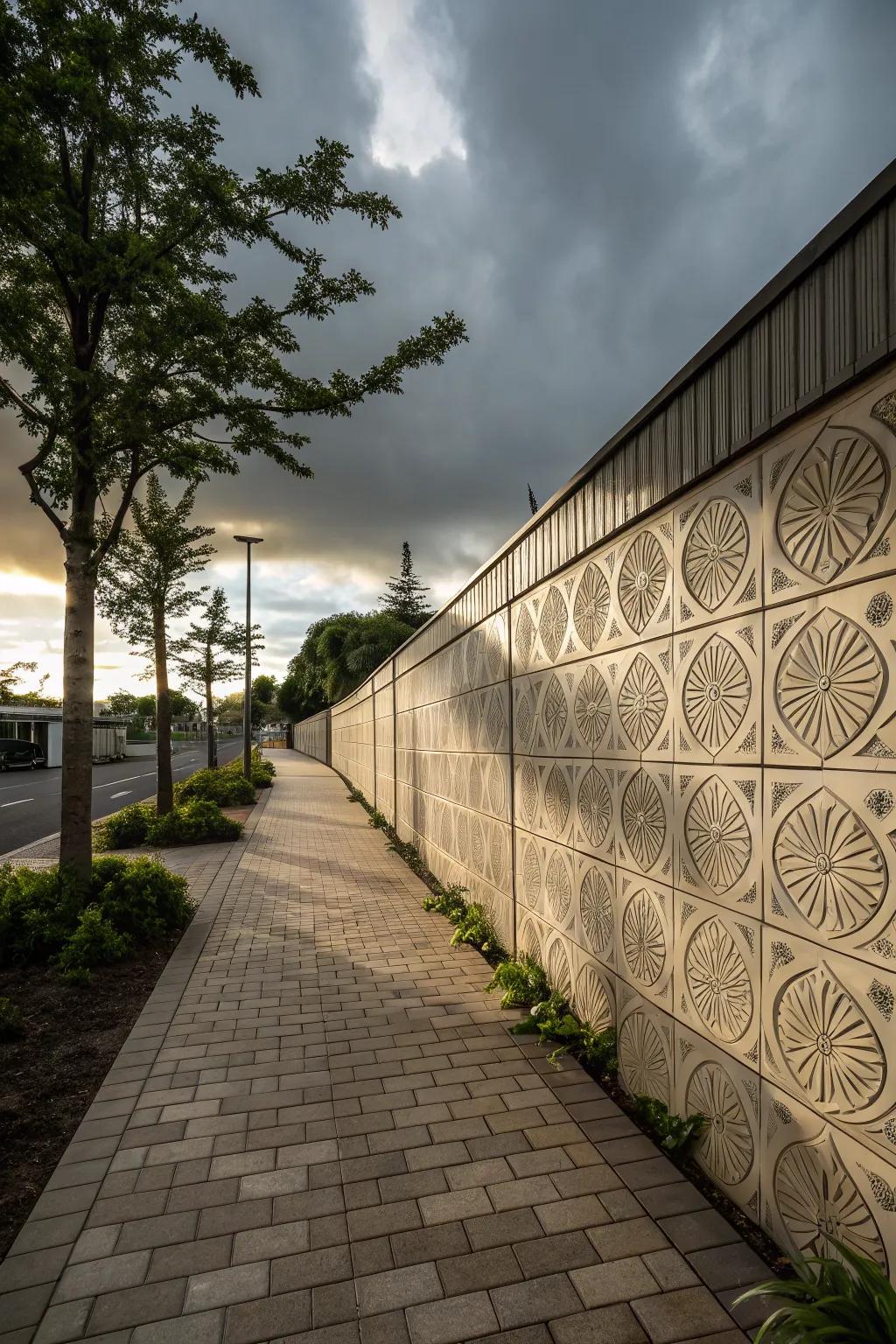 Textured tiles add depth and intrigue to outdoor spaces.